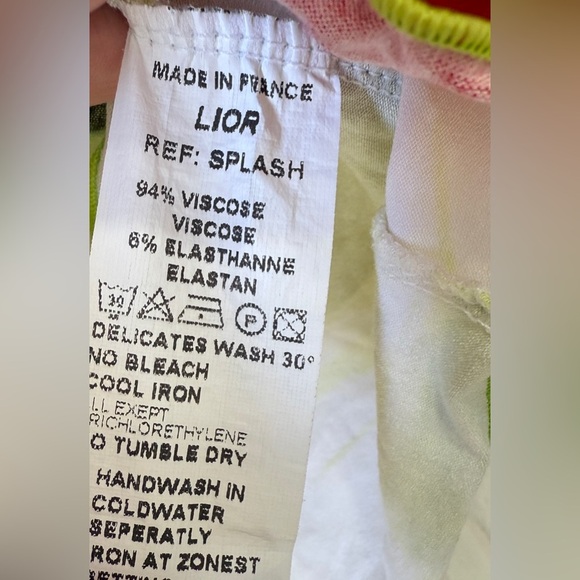 Lior Paris Multicolor Floral Print Stretchy Blouse Top Size Large EUC - Picture 3 of 4